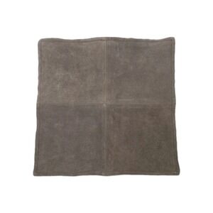 Pottery Barn Pieced Suede Leather Pillow Cover ~ 20" X 20" ~ Brown Tan Mocha